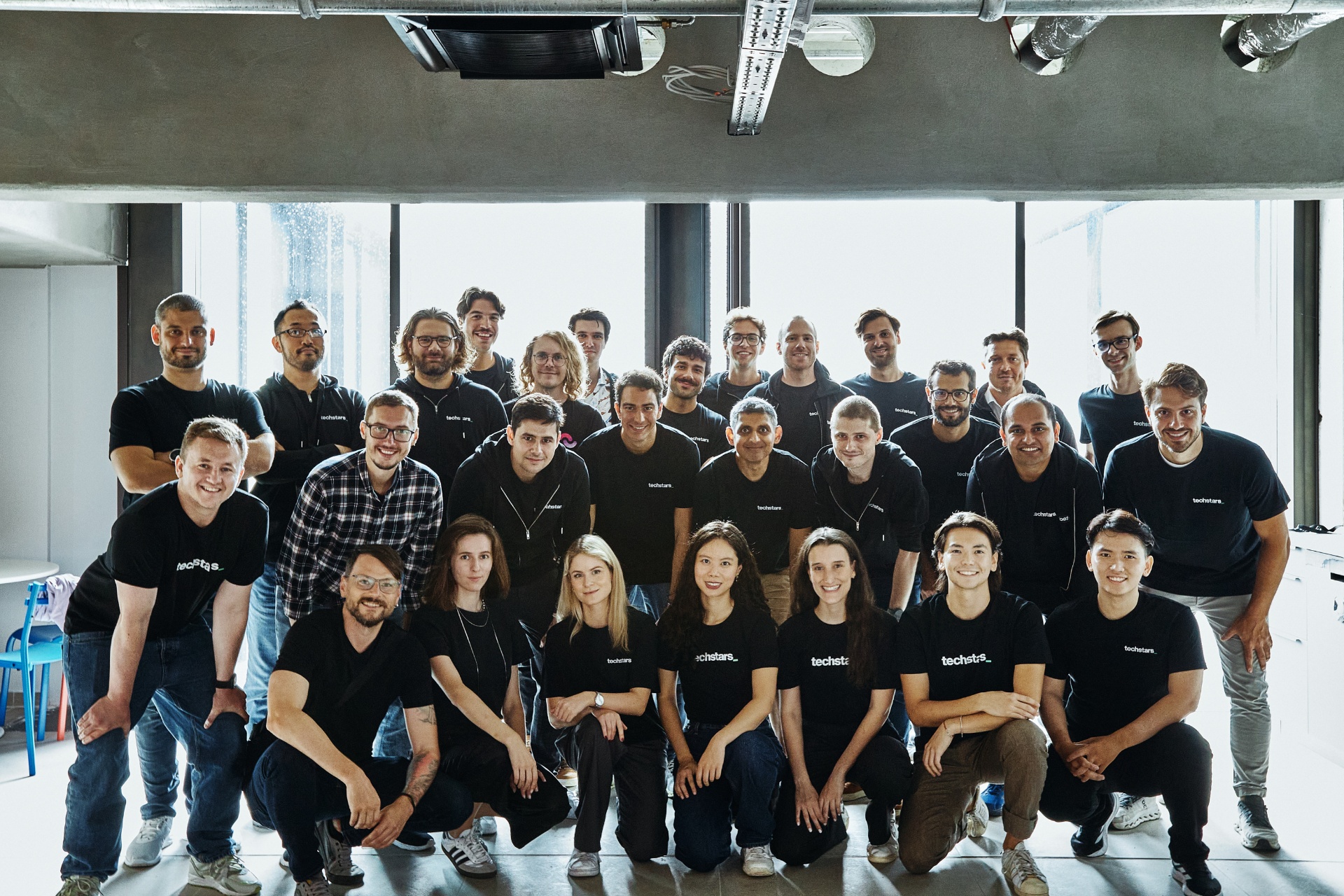 Group photo of the Techstars Berlin Autumn 2024 cohort and team